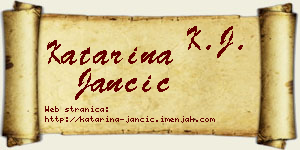 Katarina Jančić vizit kartica